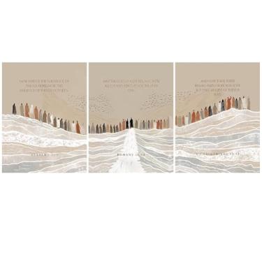 Imagem de 3 peças arte de parede bíblica cristã bíblia religiosa pôsteres impressões de fé moderna imagens minimalistas escritura tela decoração de parede pinturas sala de estar oração decoração de sala de