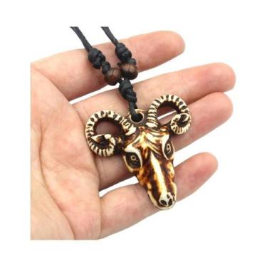 Imagem de Colar Masculino Retrô Com Pingente De Caveira De Vaca, Gargantilha Est