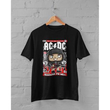 Imagem de Camiseta Blusa T-shirt Rock Acdc Funko Pop, Preto, M