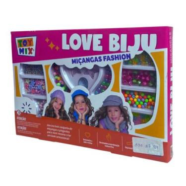 Imagem de Kit Biju Miçangas Infantil Fashion Pulseiras Love Biju