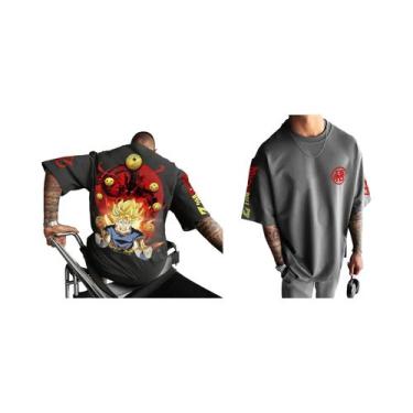 Imagem de Camiseta Masculina Oversized Dragon Ball Z Goku Com Estampa Gráfica, C