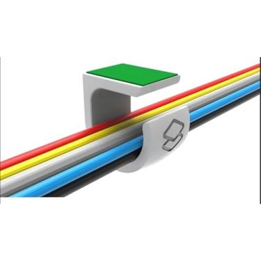 Imagem de 6x organizador de cabos e fios ocultar embaixo da mesa