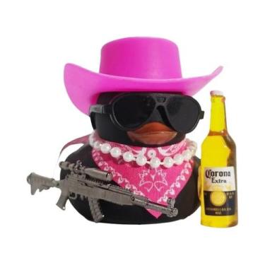 Imagem de Engraçado Pato De Borracha Cowboy Para Decoração De Carro, Adorno Para