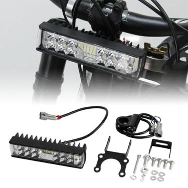 Imagem de Kit de farol para Sur-Ron Light Bee, kit de barra de luz frontal PSLER Plug and Play com suporte e interruptor, faróis de 6000-6500K, compatível com Sur Ron Light Bee X/S e Segway X160/X260