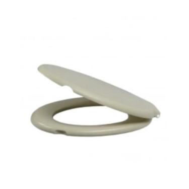 Imagem de Assento Sanitário Almofadado Preto Universal Oval, Modelo Florença Alumasa, Tampa de Vaso Macia com Respiro, Resistente e Confortável(PRETO) (AREIA)