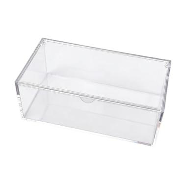 Imagem de ＫＬＫＣＭＳ Caixa organizadora transparente com tampa articulada, porta-cápsulas de café multiuso, ideal para casa, mesa ou artesanato.