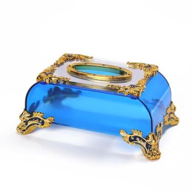 Imagem de Porta-toalhas de papel, design de estilo europeu, caixa de armazenamento de lenços para uso doméstico, caixa de armazenamento de lenços transparente adequada para recipientes de lenços extraíveis