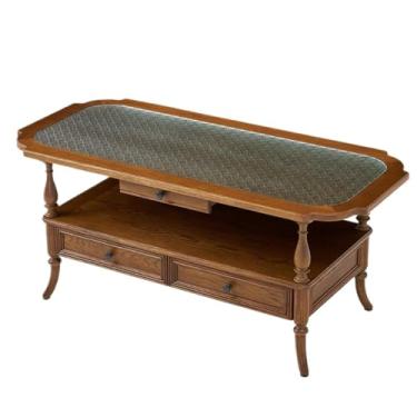 Imagem de Mesa de centro para casa mesa de centro de madeira maciça mesa de centro de vidro estilo chinês sala de estar pequena mesa de jantar com espaço de armazenamento mesa de quarto