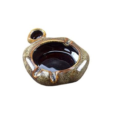 Imagem de Cinzeiro de cerâmica com pia, cinzeiro, cinzeiro grande, criativo, sala de estar, à prova de vento, cinzeiro retrô para uso doméstico, bandeja de fumaça (C)