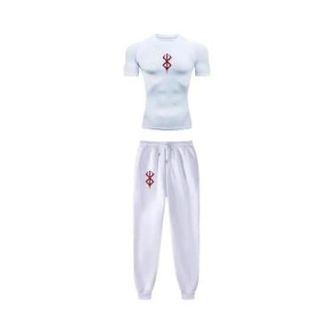 Imagem de Conjunto De Compressão Masculino De Secagem Rápida Para Academia Com E
