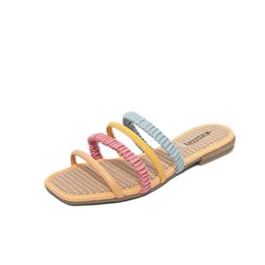 Imagem de Rasteirinha Feminina Mississipi Q5404 Tiras Coloridas