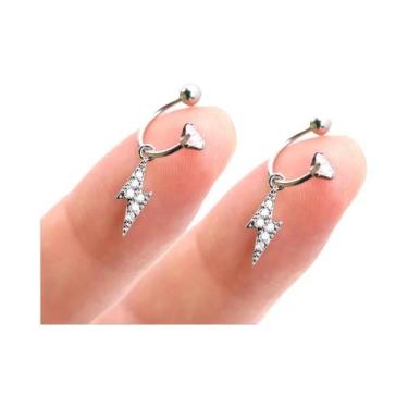 Imagem de Brincos Femininos De Aço Inoxidável Com Pingente De Coração E Cruz, Ar