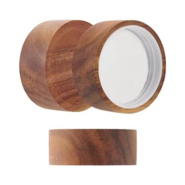 Imagem de Conjunto De 4 Tampas De Madeira Reutilizáveis Para Frascos Mason, Tamp