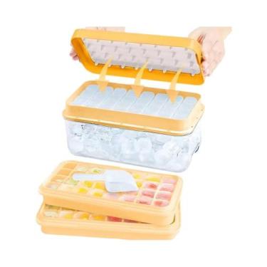 Imagem de Forma De Gelo Empilhável De Silicone Com Compartimento De Armazenament