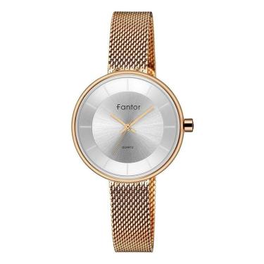 Imagem de Relógio Feminino Fantor Wf1014l à Prova D'água Bronze
