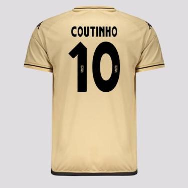 Imagem de Camisa Kappa Vasco Supporter Shore Dourada 10 Coutinho, P