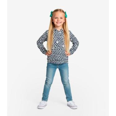 Imagem de Blusão Infantil Menina Com Capuz Select Azul, 8, Azul