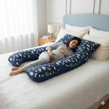 Imagem de Travesseiro Gestante De Corpo Gravida Almofada Amamentação - remienxov