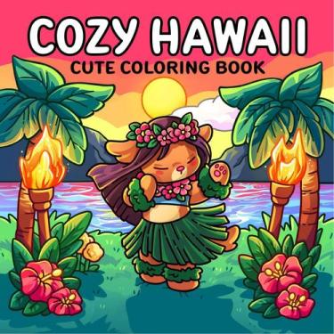 Imagem de Livro de colorir Cozy Hawaii Monster Series para adultos e adolescente