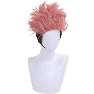 Imagem de Peruca de cosplay Jujutsus Kaisens Ryomens Sukunas para cabelo curto -