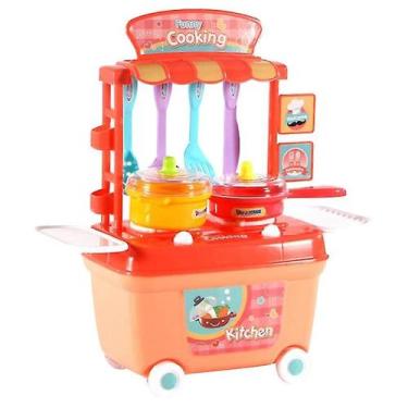 Imagem de Brinquedo de cozinha infantil Menina simula ferramenta de co - Gloome 