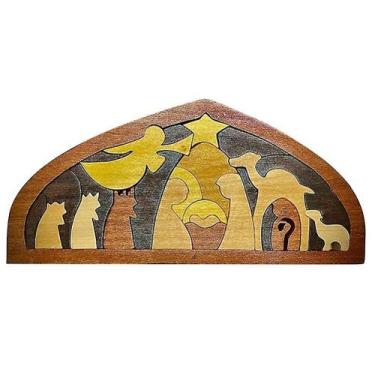 Imagem de Puzzle Ghost Wooden Nativity compatível com Jesus 20x9cm - Gloome Stor