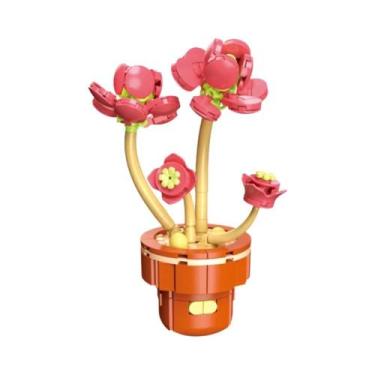 Imagem de Conjunto De Blocos De Montar DIY Para Meninas: Buquê De Flores Eternas