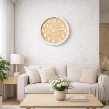 Imagem de Relógio de Parede Moderno Branco Silencioso - Yn clock