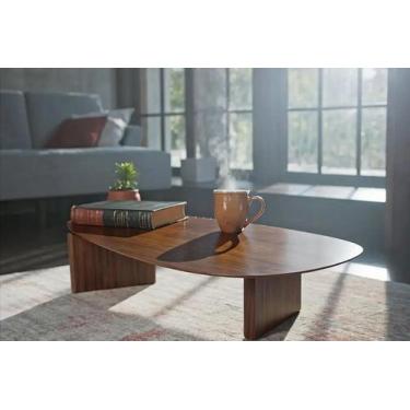 Imagem de Mesa de Centro Orgânica 158cm Madeira Maciça - Treboll