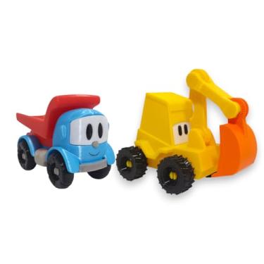 Imagem de Combo Leo Caminhao e Max Escavadeira - 2 Brinquedos impressao 3D