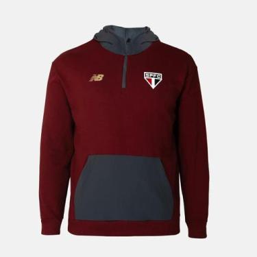 Imagem de Moletom C/ Capuz São Paulo 25/26 Viagem New Balance Masculino, EGG, Ve