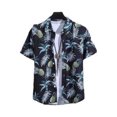 Imagem de Camisa Polo Masculina De Verão Com Estampa, Manga Curta, Gola Alta, Ca