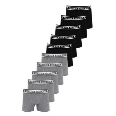 Imagem de Kit 10 Cuecas Algodão Sem Costura Lateral Polo Wear Sortido, Sortida, 