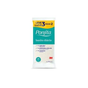 Imagem de Esponja de Banho Diario Ponjita 3M Amarela Leve 3 e Pague 2