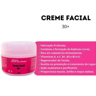 Imagem de Creme Facial Artesanal 30+ com Ingredientes Naturais - Amariê