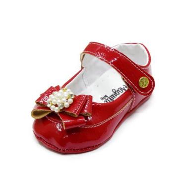 Imagem de Sapatilha para Bebê Maguilu com Pérolas e Strass Vermelho, Vermelho, 1