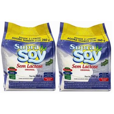 Imagem de Suprasoy Sem Lactose Original Sache 260g Supra Soy 2 Uni