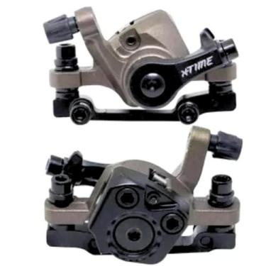 Imagem de Pinça Freio De Disco Mecânico Traseiro 160mm Pastilha Xtime XTRM2 Bike