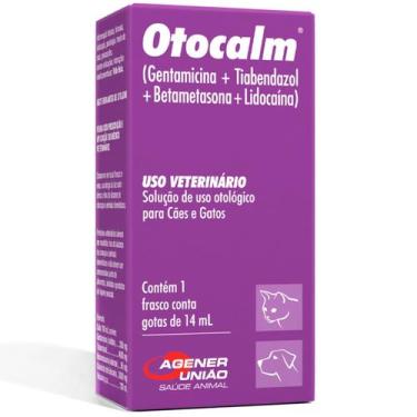 Imagem de Otocalm Solução Otológica Cães e Gatos 14 ml - AGENER