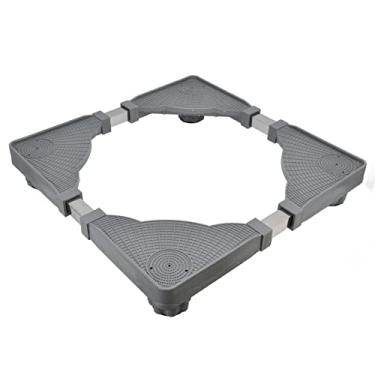Imagem de Suporte de base para máquina de lavar roupa, suporte universal para máquina de lavar roupa ajustável em altura cinza para casa para lavanderia para cozinha