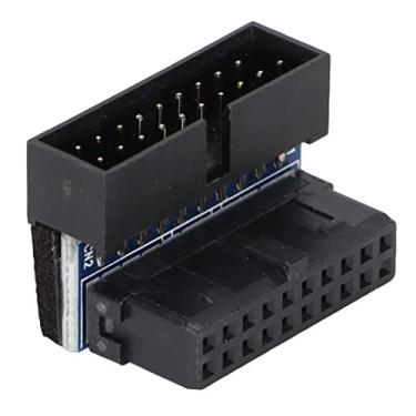 Imagem de Conector de direção da placa-mãe, placa de circuito multicamada USB 3.0 Girar 90° cotovelo 19P/20P Adaptador de pino vertical