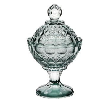 Imagem de Potiche Decorativa Cristal Wolff C/PÉ Angel Verde 11X16Cm