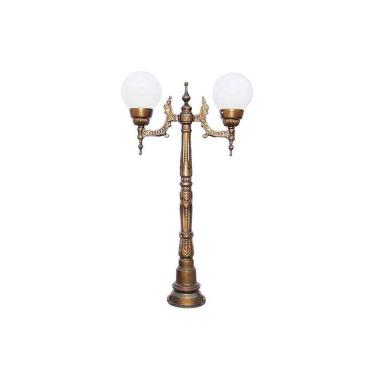 Imagem de Poste Chinês para Jardim de Alumínio 02 Globos 1,12m