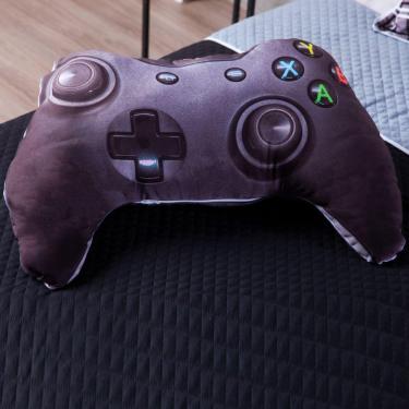 Imagem de Almofada Avulsa New Game Formato Controle Preto 65x45 Refil