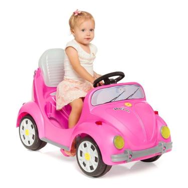 Imagem de Carrinho Passeio Infantil Pedal Empurrador 1300 Fouks Rosa
