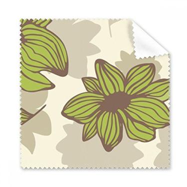 Imagem de Limpador de óculos de tela de telefone com pano de limpeza de plantas de flor verde marrom 5 peças