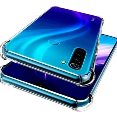 Imagem de Capinha Case Antiqueda Compatível Xiaomi Redmi Note 8 + 2 Película Vidro (Não Cobre Bordas Curvas do Aparelho)