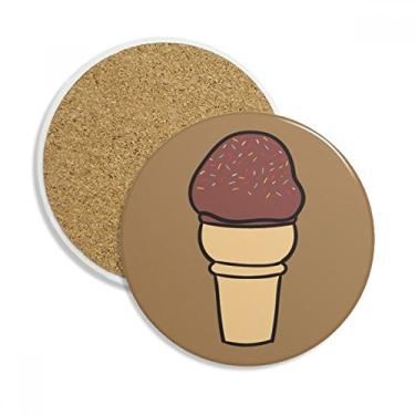 Imagem de Caneca de chocolate aveia doce sorvete copo copo copo de mesa pedra absorvente de proteção de mesa