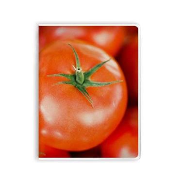 Imagem de Caderno com imagem de tomate fresco e temperado, capa de goma