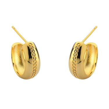 Imagem de Brinco Argola Banhada Ouro 18k